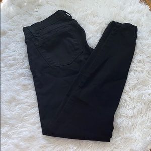Low rise black skinny jeans